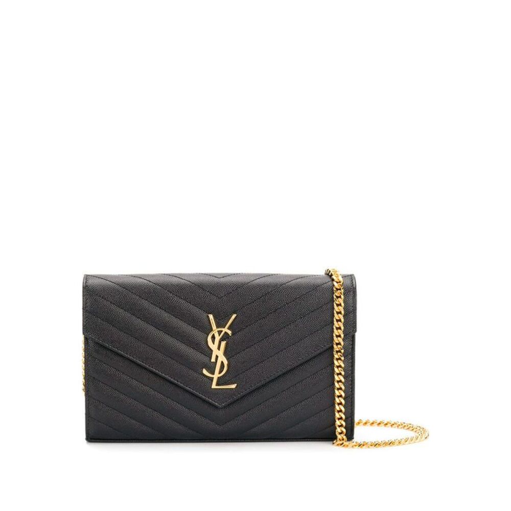 Classic Cassandre Chain Wallet In Grain De Poudre Leather Women